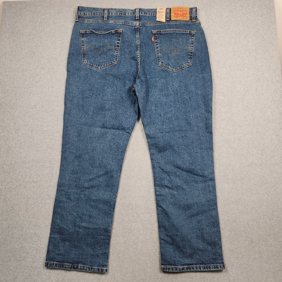 Levis 514 Straight Fit Jeans 42x30 Blue Straight Stretch Denim Pants Workwear - Picture 3 of 12